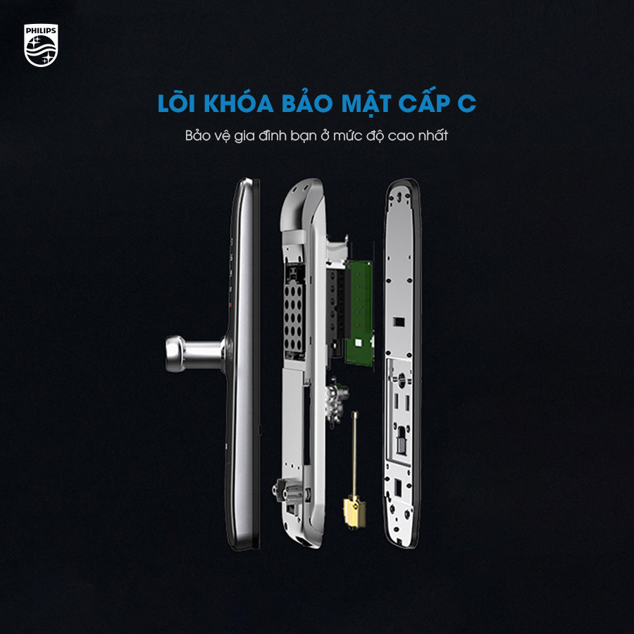 Khóa Vân Tay Tay Gạt Philips 7300 Khóa Vân Tay Tay Gạt Philips 7300