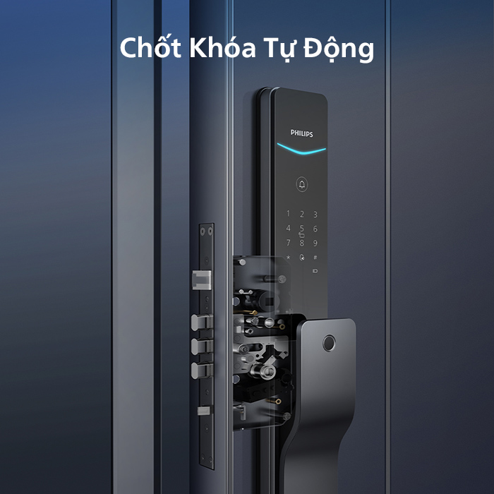 Khóa cửa vân tay Philips DDL801 5HBS Khóa cửa vân tay Philips DDL801 5HBS