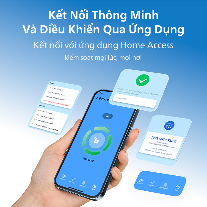 Khóa cửa vân tay Philips DDL801 5HBS Khóa cửa vân tay Philips DDL801 5HBS