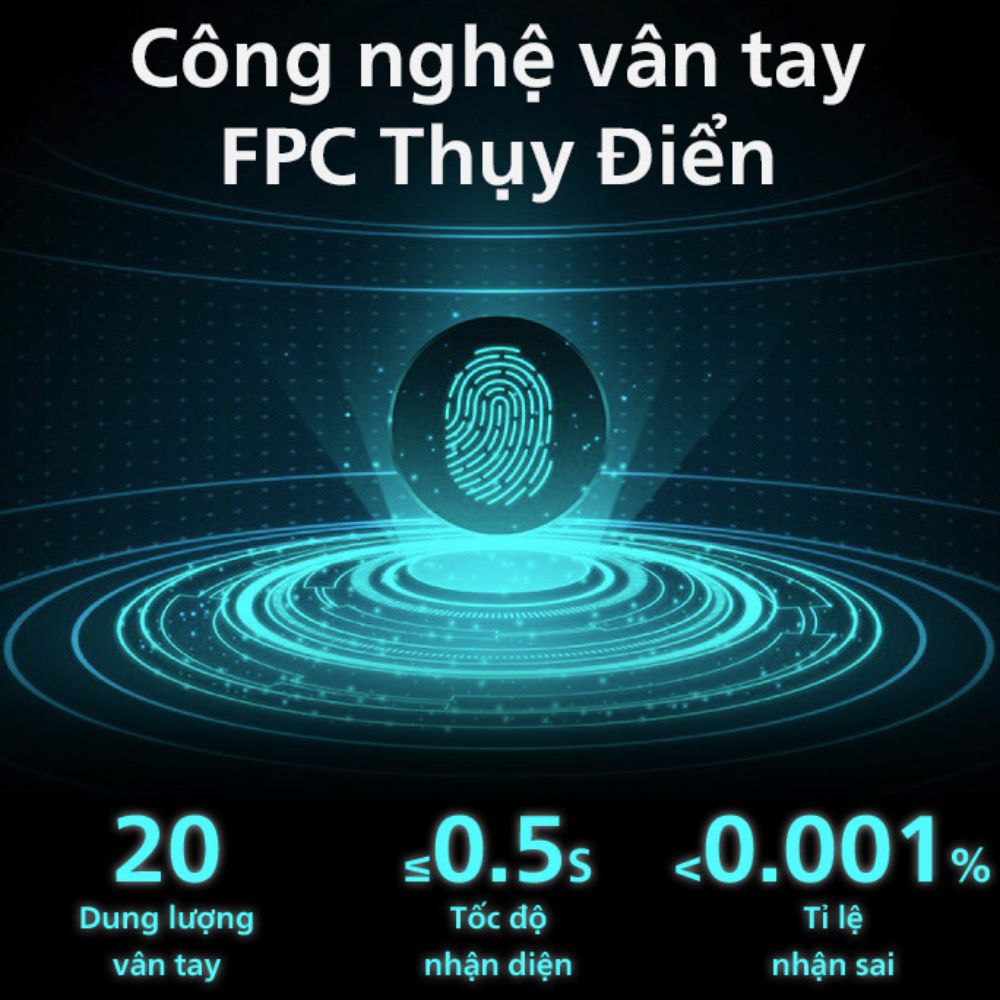 Khóa cửa vân tay Philips DDL609-5HS Khóa cửa vân tay Philips DDL609-5HS