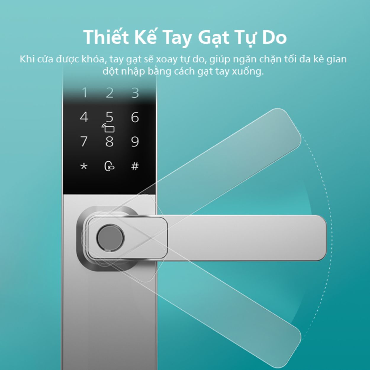 Khóa cửa vân tay Philips DDL615 5HBS Khóa cửa vân tay Philips DDL615 5HBS