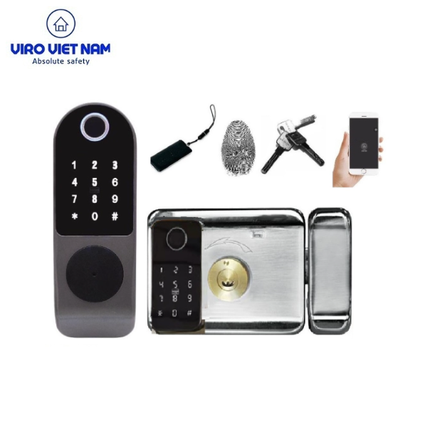 Khóa Cổng Điện Tử Viro VR-1200D - Vân Tay 2 Chiều Khóa Cổng Điện Tử Viro VR-1200D - Vân Tay 2 Chiều